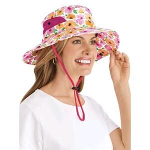 Seed & Sprout Gardening Hat Strap Floral August Bloom Womens Mesh Detail